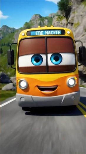 Watch This Whimsical Bus Smile! 😄✨#AnimatedBus #SmilingBus