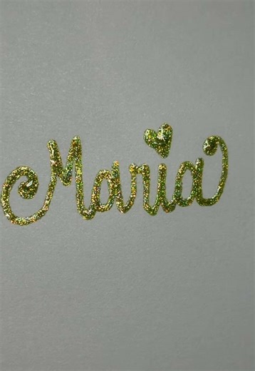 Writing the name Maria with this juicy green jumbo glitter gel pen from @grabieofficial ✨💚 Maria is such a timeless and beautiful name — strong, graceful, and full of heart. It’s one of those names that feels classic no matter where in the world you hear it, and it always carries a little bit of magic with it 💫 If your name is Maria, I hope you see this and get to watch your name sparkle under the lights ✨ And if you know a Maria, tag her below or send this to her so she can see how stunning h