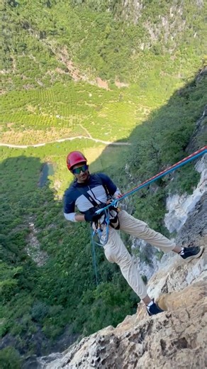 First time tried Abseiling #abseiling #vietnamadventures