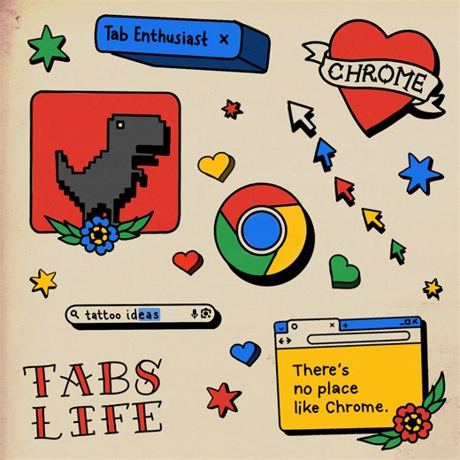 88K views · 857 reactions | Created a flash tattoo sheet that’s alllll about Chrome. ❤️ Which one’s calling your name? | Google Chrome | Facebook