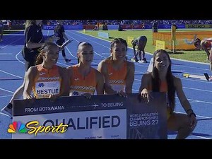 Stunner: USA women finish 5th as Spain wins 4x100 heat at World Athletics Relays | NBC Sports