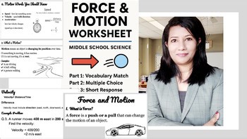 Force & Motion- Middle School Science Description