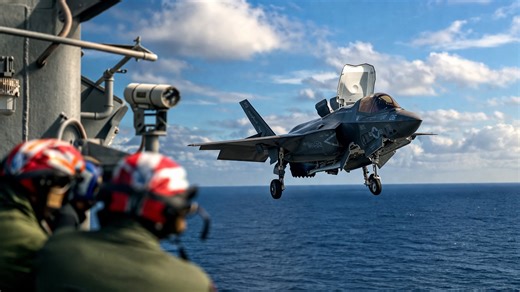 F-35B fighter jets land on USS Boxer during training