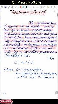 Consumption Function | Meaning Of Consumption Function | Macroeconomics | Economics | CUET UGC NET
