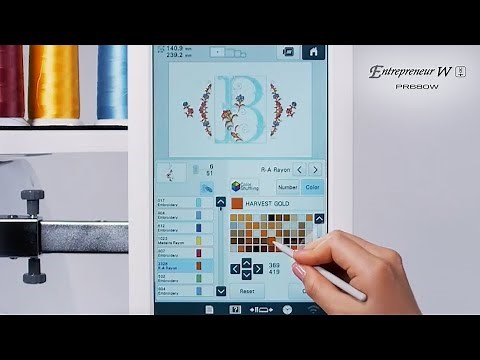 PR680W - Embroidery Function 07 - Changing the colors of the embroidery pattern
