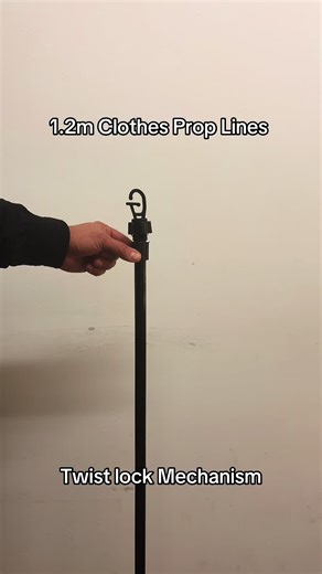 Almineez 2x 1.2m Clothes Prop Line with Twist Lock Mechanism Heavy Duty Expendable #goviral #fyp #dryer #washingline
