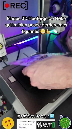 Plaque Hueforge de Goku imprimé en 3D sur Bambulab A1 #3dprinting