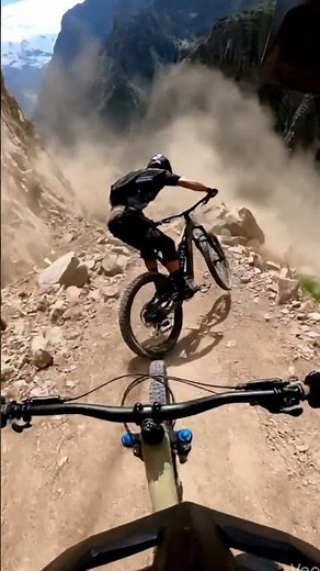 Mountain Road Collapse 😱 | Extreme Cycle POV Off-Road Descent #cyclerace #road