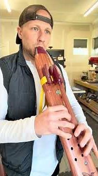 Playing an F# Native American style triple drone flute! Handmade by myself Enjoy! #flute #duet