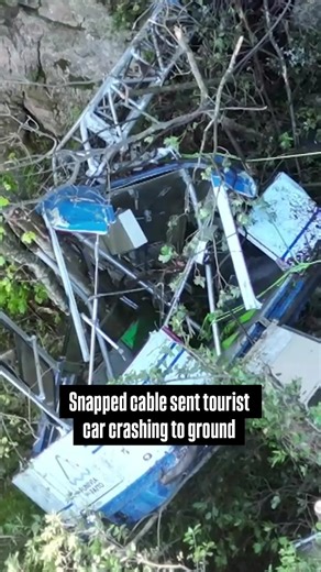 257K views · 3.4K reactions | A terrifying cable car accident claimed the lives of at least four people in Italy. Authorities say a cable snapped on the cable system bearing cars near Monte Faito. That brought cars going in both directions to a halt. Rescuers were able to save nine people in the downward-traveling car. But the upward-traveling car crashed to the ground. In addition to the fatalities, there was at least one person severely injured. #italy | Inside Edition | Facebook