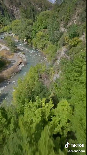 FPV Drone Flying Over Water in New Zealand