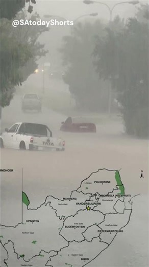 Flooded Streets after Heavy Rain in Vanderbijlpark