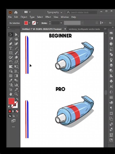 Adobe Illustrator Tutorial | Beginner vs Pro #gfxadobe_55 #tiktok #foryou #graphicdesign #adobeillustrator