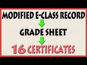 E-Class Record to Grade Sheet to 16 Beautiful Certificate Templates | Automated