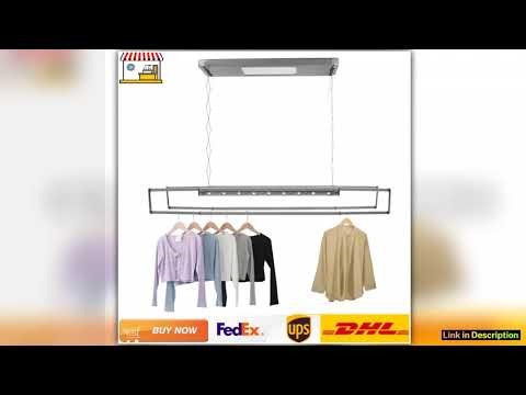 Electric Telescopic Clothes Dryer Intelligent Remote Control Lifting Household Clothes Hanger GrayW