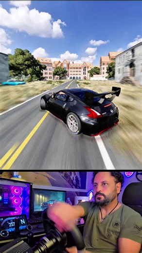 Nissan 370z drifting beamng drive #nissan #beamngdrive #drifting #تفحيط #هجوله