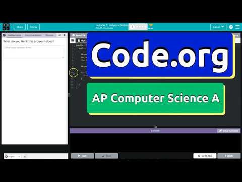 Code.org Lesson 7.1 Polymorphism | Tutorial with Answers | Computer Science A Unit 3