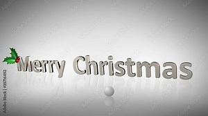 Merry Christmas animation about a families opening presents