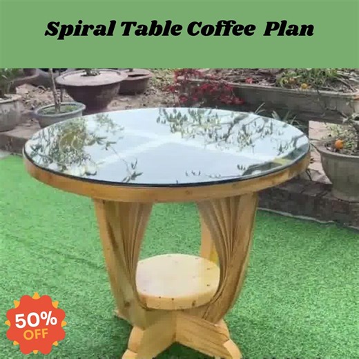 Spiral Coffee Table PLAN, Downloadable PDF - Etsy