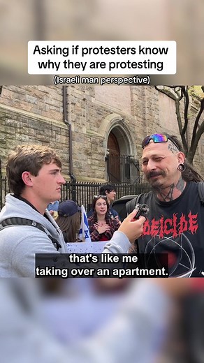 Israeli Man's Perspective on Protests Outside NYC College