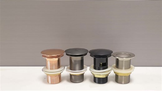 Bathroom Accessories Chrome Plated Basin Sink Drain Brass Push Down Pop up Overflow Basin Waste Draine Drainer