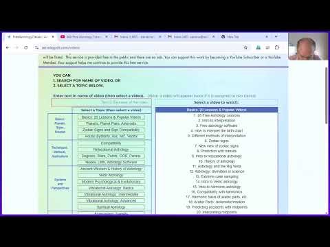 800 Free Astrology Tutorial Videos