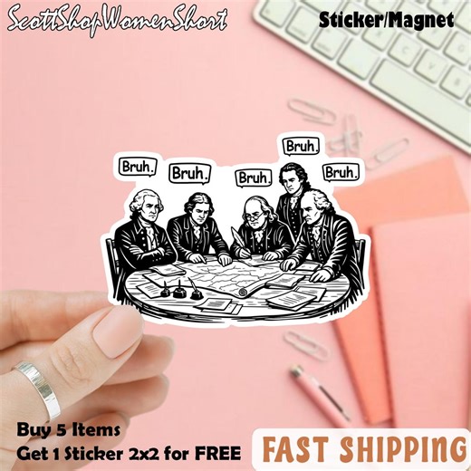 Jesus and George Washington Sticker/car Magnet, Funny Political Christian Sticker, Founding Fathers Constitution, History Teacher Gift - Etsy UK