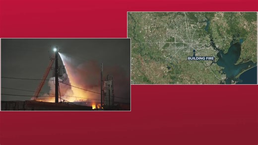Crews battle large warehouse fire in southeast Houston