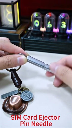 3 in 1 SIM Card Ejector Pin Needle Phone Cleaning Brush Package Unpacker with Keychain Accessories