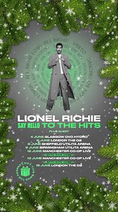 Say 'Hello' to the perfect Christmas gift! 🎅 Treat a loved one this festive period to the ultimate night of hits with tickets to Lionel Richie's UK Tour 2025. 🎤 | Lionel Richie