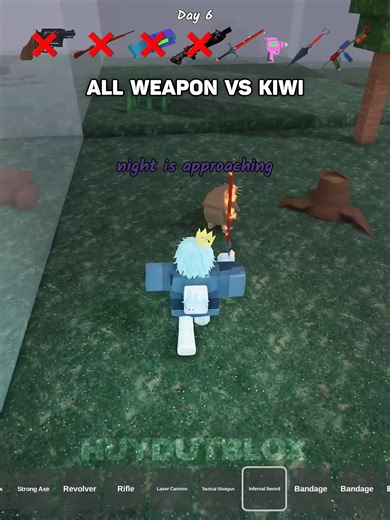 7.4K views · 49 reactions | All Weapon vs Kiwi #roblox #robloxfyp #robloxmemes #robloxgames #robloxedit #robloxedits #robloxgfx | Numberskull Gamer | Facebook