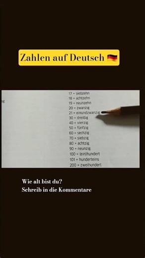 Zahlen auf Deutsch 1-1000000🇩🇪 #deutscha1 #numbers #aufdeutsch #zahlen