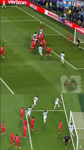 Messi cobrou escanteio e Mac Allister abriu o placar para a Argentina contra a Suíça. #futebol