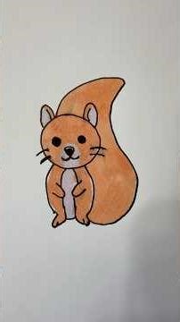 Easy squirrel 🐿️ drawing #squirrel #drawing #art #doodle #cute