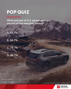 The clock may run out, but your protection doesn’t have to. A Vehicle Service Agreement from Toyota Financial Services can help keep you covered down the road. Learn more: https://toyota.us/3CoI7av | Toyota Financial Services USA