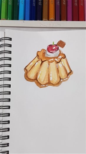 Drawing Realistic Food🍮✨ | Realistic Drawing | #shorts #realisticdrawing