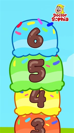 Counting Numbers 1 to 10 | Learn Numbers with Ice Cream | Kids Songs #shorts