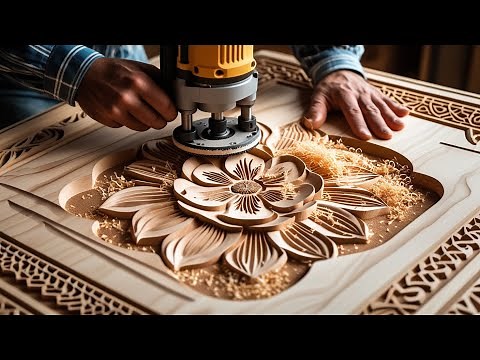 The Perfect Wooden Table: Precision Carving with a Router & a Glossy Epoxy Finish