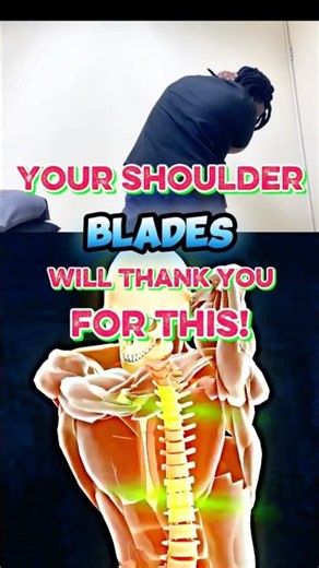 How to relieve pain in between your shoulder blades #backpainrelief #youtubeshorts