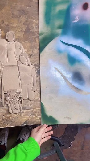 Bring the primer! 😃 #lios #handmade #woodsigns #tinywoodthings #woodecor #reelsinstagram #woodnurserysign #woodletters #woodfamilyportrait | Lios