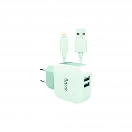 Snug 2 Port 3.4A Charger   MFI Cable - White