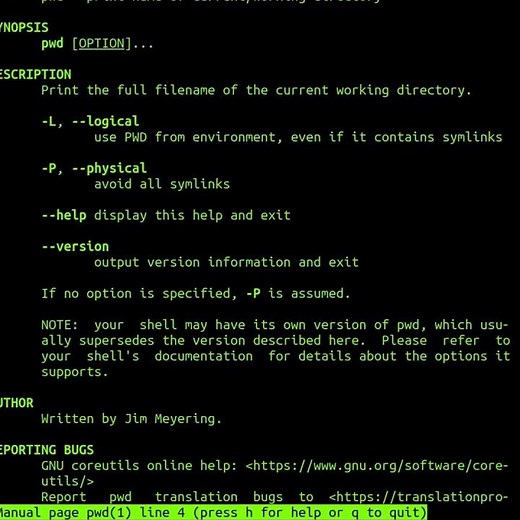 The 'pwd' Command In Linux
