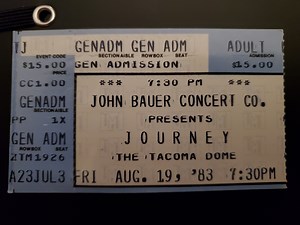 Aug 19, 1983: Journey / Bryan Adams at Tacoma Dome Tacoma, Washington, United States | Concert Archives