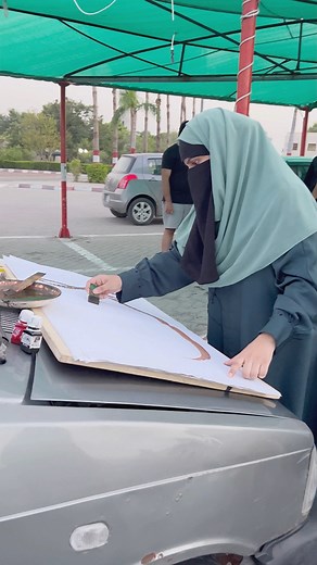 914K views · 10K reactions | Arabic Calligraphy Tutorial ‍❤️ #art #calligraphy #painting #reelsviral | Rabiya Alvi | Facebook