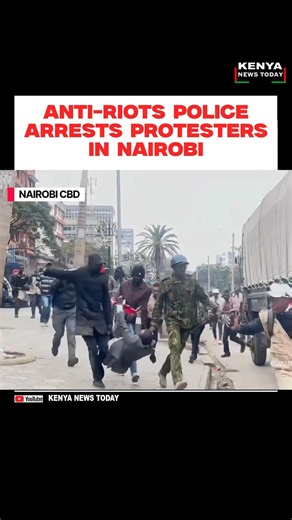 Anti-Riots police arrests protesters In nairobi #kenyanews #maandamano #protestsinkenya