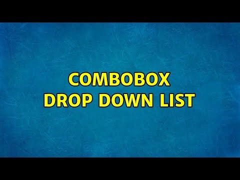 Combobox Drop Down list (4 Solutions!!)