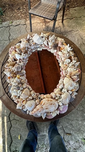 Coastal Shell Mirror Decor - Etsy