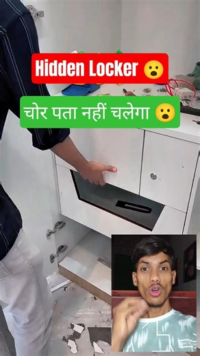 Hidden Locker Drawer | Secret Storage Design #shorts #locker #storage