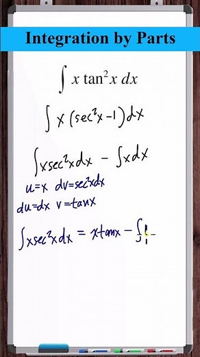 Integration by Parts | y=x*(tanx)^2