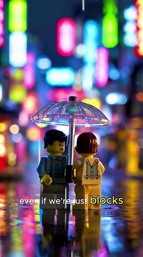 LEGO K Drama Emotional Minifigure Love Story in the Rain 🌧️💔 Korean Drama Stop Motion